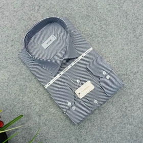 پیراهن راه راه استین بلند مردانه _ قواره کلاسیک _استایل رسمی