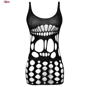 سرهمی فانتزی زنانه مدل نگین‌دار کد 4860-7120 رنگ مشکی