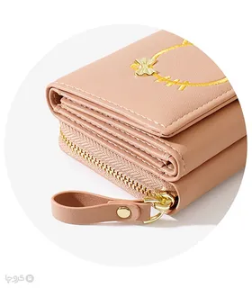 کیف پول دخترانه تاشو زیپ‌دار Taomicmic تائومیک میک طرح گربه پاپیون دار