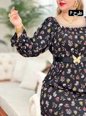 پیراهن کرپ حریر آرزو کد 1641