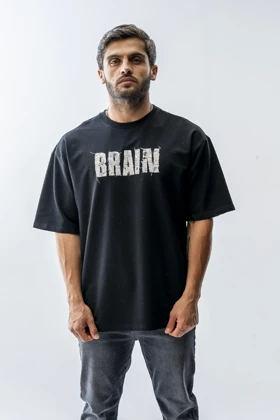 تیشرت باکسی چاپی brain مردانه