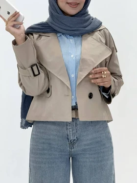 3678-بارانی آستردار شکیبا