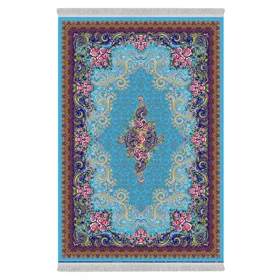 فرشینه از جنس پارچه هازان مخمل ترک طرح سنتی و مدرن برند دفه کد DAMG646