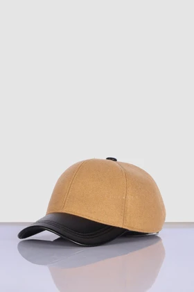 کلاه کپ نمدی و لبه چرم 0001