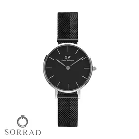 ساعت دنیل ولینگتون مردانه / بند حصیری رنگ مشکی صفحه مشکی