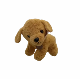 سگ عروسکی نشسته رنگ قهوه‌ای