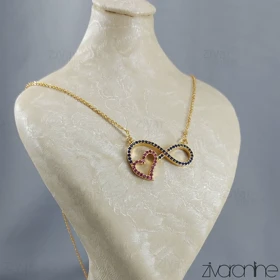 گردنبند زنانه مدل قلب و بی نهایت 50057