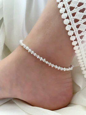 پابند مرواریدی رنگ سیلور ysx