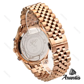 ساعت الکسا A0073 پریمیر مردانه سه موتوره رزگلد m-4226