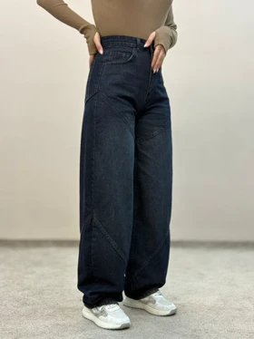 شلوار جین بالنی سورمه ای 3869