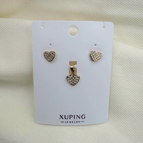 نیم ست قلب ژوپینگ پشت میخی بدون زنجیر