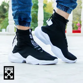 کفش ساق‌دار Off white مدل socuring (مشکی)