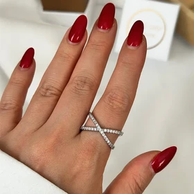 انگشتر زنانه نگینی کد 384