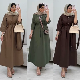 پیراهن لینن سالومه کد 435