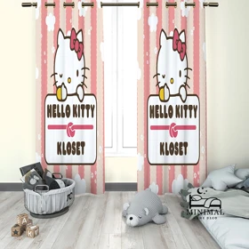 پرده کودک طرح کیتی مدل W4867