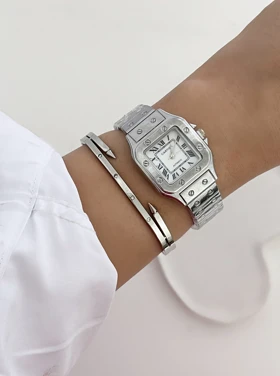 دستبند زنانه کارتیه لاو میخی استیل 827