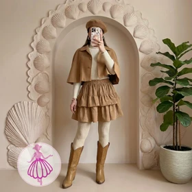 دامن زنانه مخمل عروسکی در رنگبندی متنوع(کد1422)