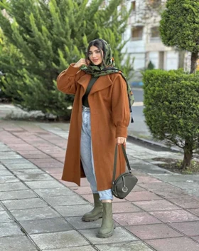 پالتو فوتر یقه برگشته(70)کد2891