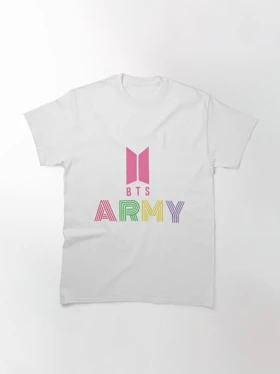 تیشرت گروه موسیقی BTS | تیشرت بی تی اس طرح BTS ARMY Merch کد 161155