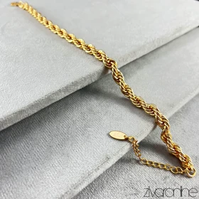 دستبند زنانه طنابی طلایی 40169