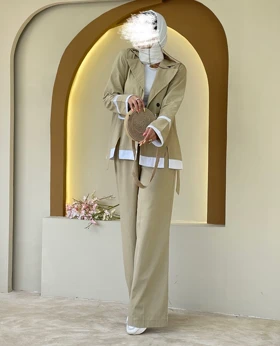 کت و شلوار لینن نچرال