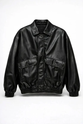 جکت چرم لش خفن و فوق‌العاده با کیفیت مشکی مردانه