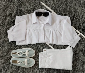 شومیز بالا چین زنانه کد 403049