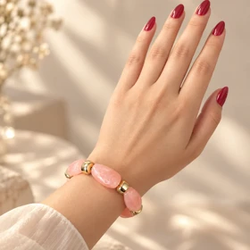 دستبند زنانه طرح دفرمه _ کد 1089