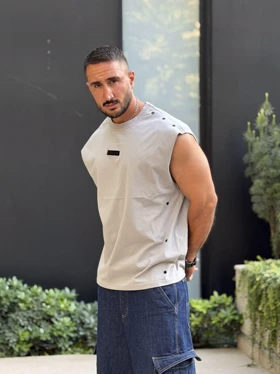 رکابی ورزشی وست پانچی طوسی