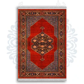فرشینه از جنس پارچه هازان مخمل ترک طرح گلیم برند دفه کد DDGG 141