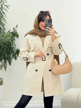 بارانی ژیله پرچ دار