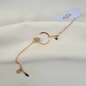 دستبند زنجیری تنیسی طلایی ژوپینگ