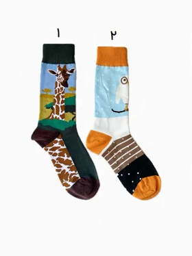 جوراب ساق بلند زنانه ست حیوانات