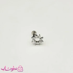 پیرسینگ گوش مدل خورشید نقره ای رنگ کد 310