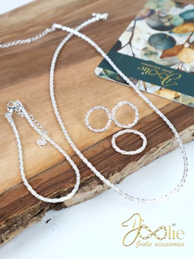 فول ست انگشتر- گردنبند - گوشواره - دستنبند زنانه خاویاری کد S5122