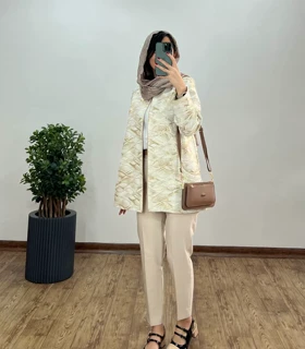 مانتو ژاکارد مغزی دوزی هدی