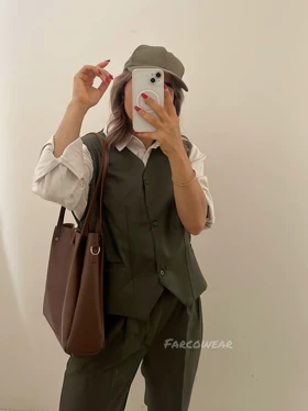 ست مینا فاستونی رنگ یشمی 055