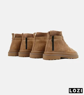 نیم بوت چرمی مردانه قهوه ای Timberland