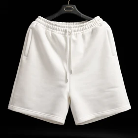 شلوارک اسپورت خیابانی سفید پارچه دورس پنبه گرم بالا بهترین کیفیت