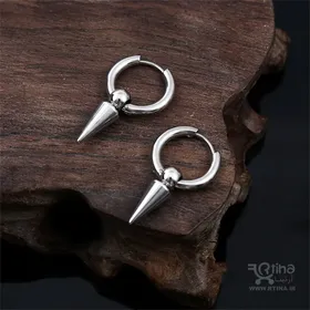 گوشواره حلقه‌ای آویز دار دخترانه و پسرانه اسپرت استایل پانک راک