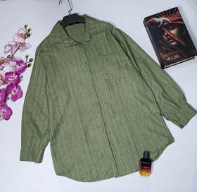 مانتو راه راه مدل ژاله کد 50269 (سبز)