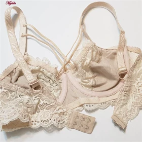 سوتین زنانه مدل هارنس فنردار کرم کد 5045