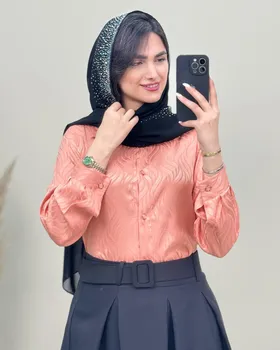 شومیز طرح‌دار ساتن