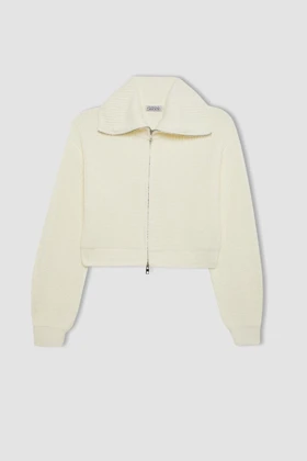 ژاکت کش باف پشمی زنانه اورجینال دیفکتو defacto