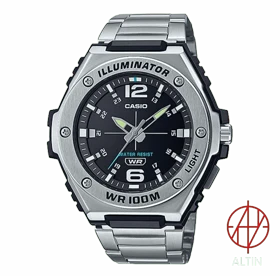 ساعت مچی مردانه کاسیو Casio مدل MWA-100HD-1AVDF اورجینال با نور پس‌زمینه و بدنه استیل