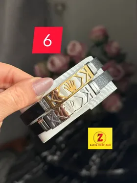 دستبند مردانه چرمی و استیل