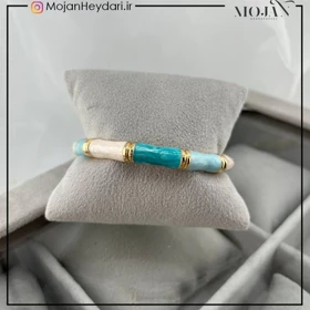 دستبند زنانه بنگل با طرح میناکاری شیک و ظریف کد bg10014