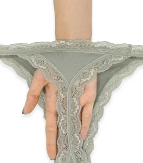 شورت زنانه بکلس نخ و دانتل Neev نیو کد 422 سبز Green
