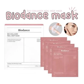 ماسک ورقه‌ای کلاژن‌ساز و آب‌رسانی عمیق بایودنس بسته 1 عددی