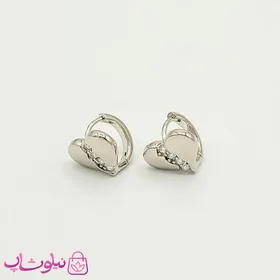 گوشواره ژوپینگ مدل قلب شکسته سیلور 791-1